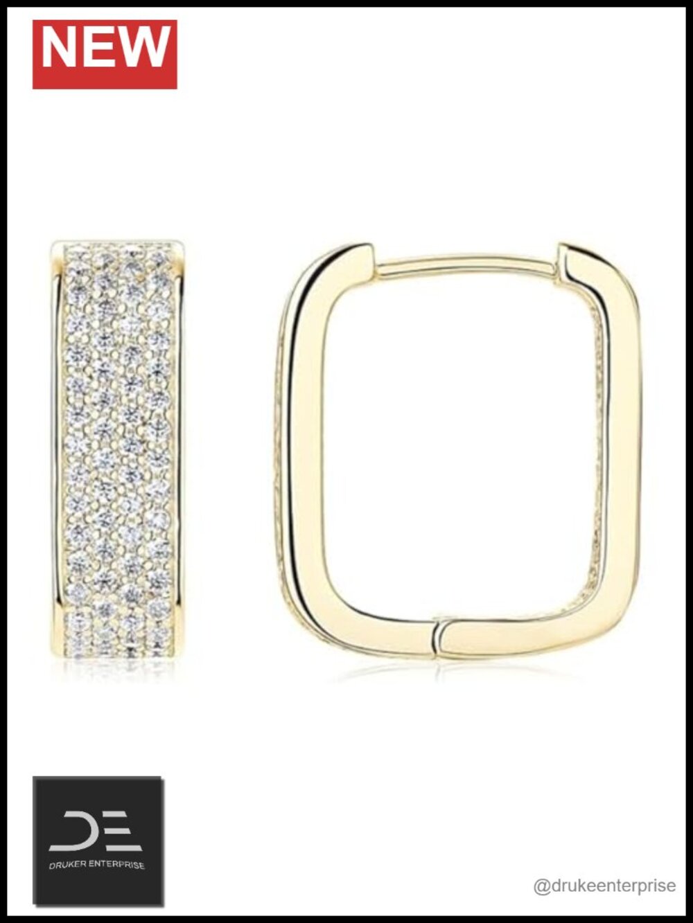 925 Sterling Silver Moissanite Hoop Earrings Huggie Hoops